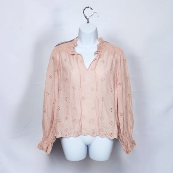 OTHILIA Anthropologie Melody Eyelet Top - Picture 1 of 7